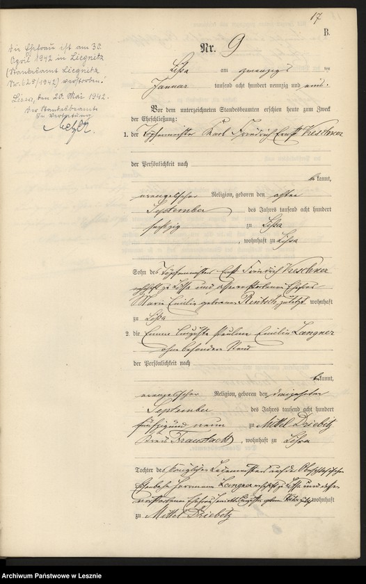 Obraz 20 z jednostki "[Księga małżeństw]"