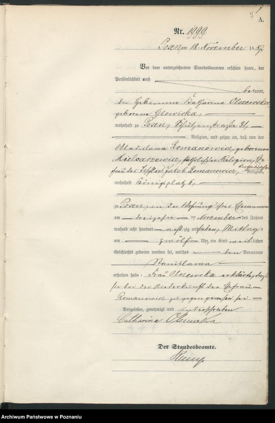 Obraz 10 z jednostki "Księga urodzeń t. V"