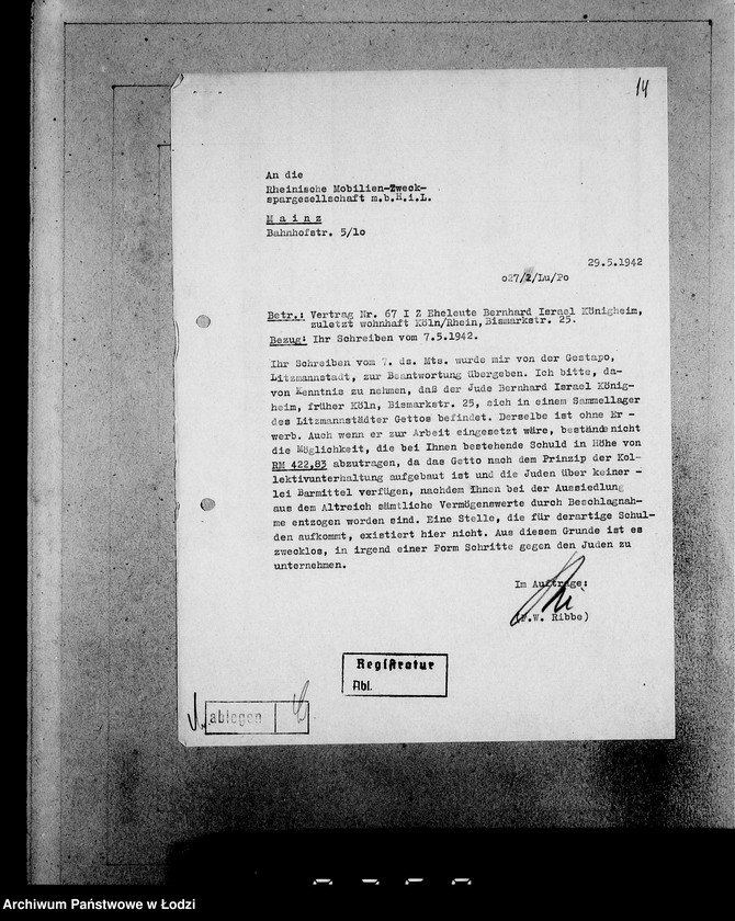 Obraz 18 z jednostki "[Korespondencja z urzędami, instytucjami i firmami] Lit.Rel-Ry."