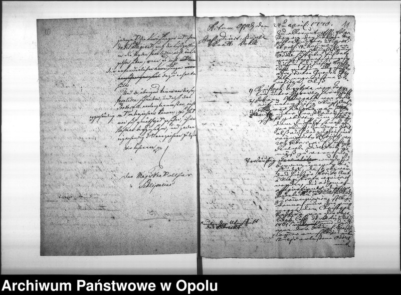 Obraz 11 z jednostki "Acta des Magistrats zu Oppeln von Aufnahme der Invaliden, deren Versorgung und Gnaden Gehalt ingleichen den jährlichen Eingaben von 1769 bis Vol. I"