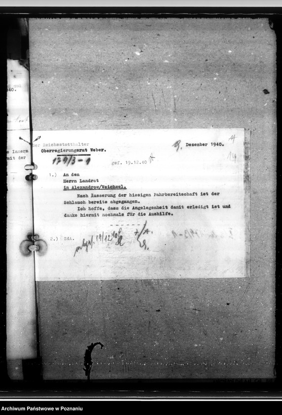 Obraz 18 z jednostki "Kirchenbücher - Gausippenamt. Verwaltung der Landkreise. Landesplannungen. Polenpolitik. Todesursachenbezeichnung. Leuchtpetroleum."