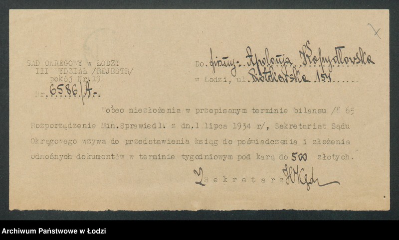 Obraz 9 z jednostki "Apolonja Kopydłowska- szkoła zawodowa kroju i robótek ręcznych"