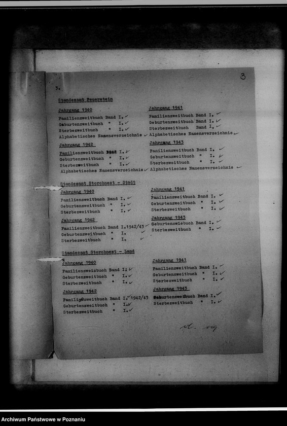 Obraz 7 z jednostki "Aufstellung der Standesamtszweitbücher des Kreises Lissa [Leszno]"