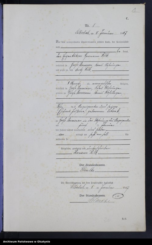 image.from.unit.number "Sterbe-Neben-Register Nr 1 - 33"
