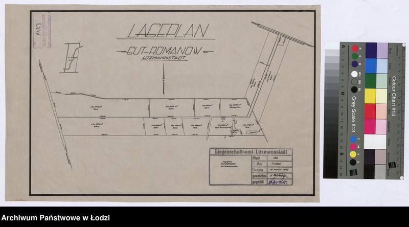 Obraz 1 z jednostki "Lageplan Gut Romanow Litzmannstadt"
