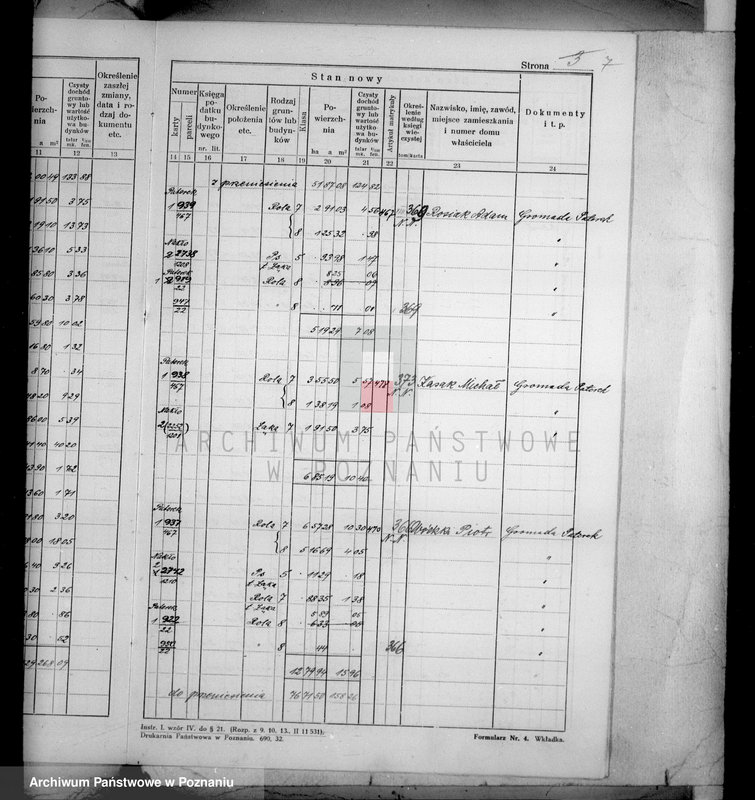 Obraz 11 z jednostki "Dodatek do ostatecznego rejestru pomiarowego obrębu Paterek-Nakło"