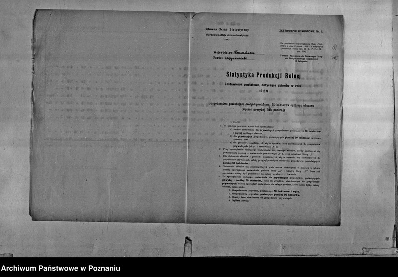 Obraz 13 z jednostki "/Statystyka produkcji rolnej - zestawienie powiatowe - Wągrowiec"