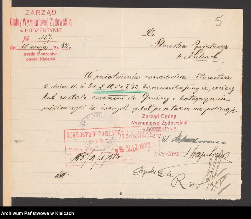 Obraz 7 z jednostki "Budżet gminy wyznaniowej żydowskiej w Bodzentynie na 1933 r"