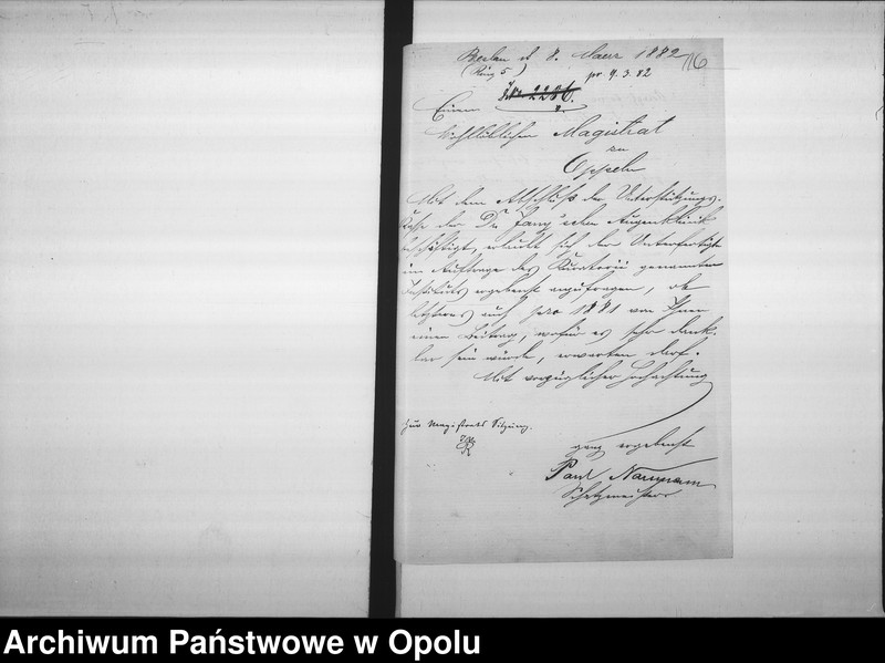 Obraz 16 z jednostki "Acta des Magistrats zu Oppeln betreffend die Taubstummen und Blinden-Institute Vol. II"