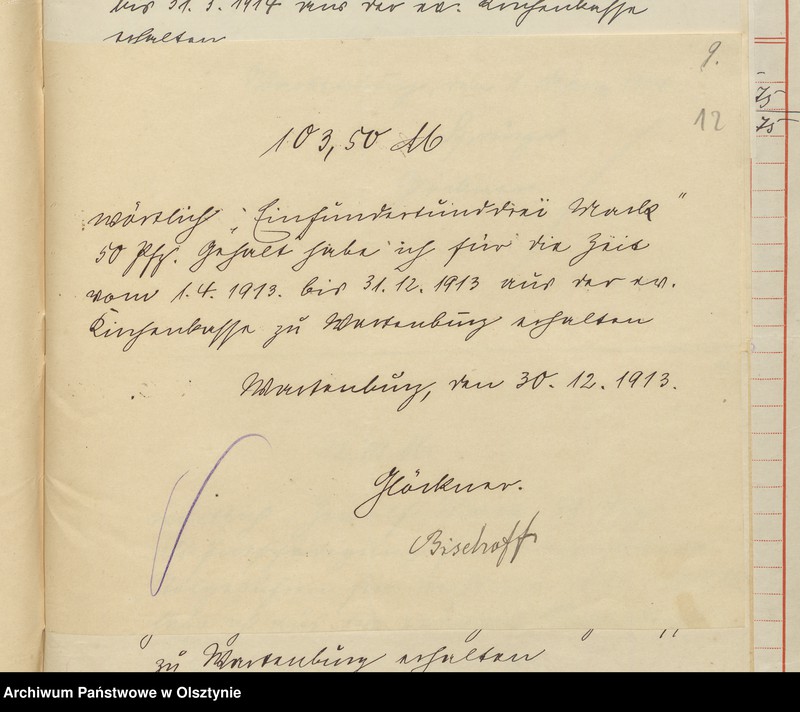 image.from.unit.number "Beläge zur Jahresrechnung der Kirchenkasse zu Wartenburg"