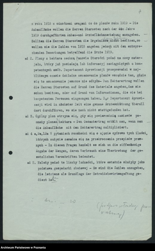 Obraz 9 z jednostki "[Gospodarka zbożowa na Pomorzu w latach 1919-1920. Korespondencja]"