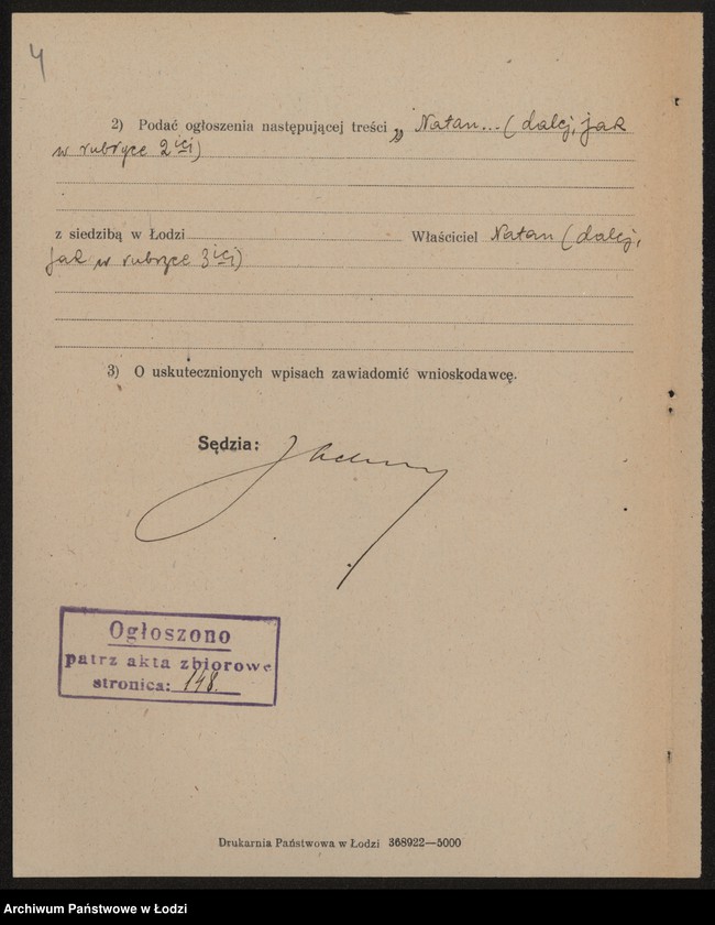 Obraz 6 z jednostki "Natan Działoszyński – sprzedaż przędzy"