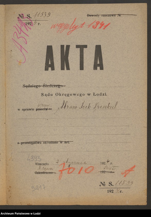 Obraz 2 z jednostki "Abram Icek Frenkiel - drobna sprzedaż manufaktury bawełnianej"