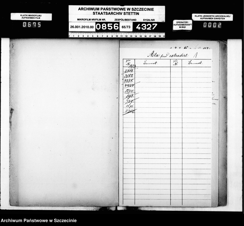 image.from.unit.number "Kontrolle über die Anstellung der Geistlichen in Folge des Gesetzes vom 11. Mai 1873 im Kreise Belgard"