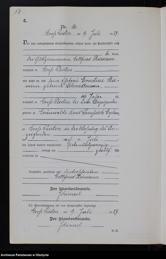 image.from.unit.number "Sterbe-Neben-Register Nr 1 - 22 [ Księga zgonów - wtóropis ]"