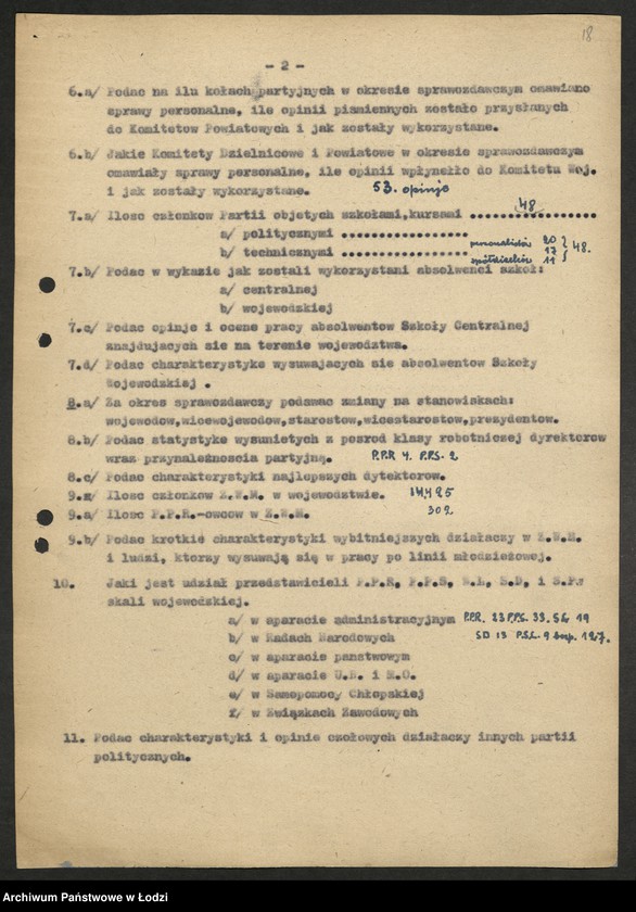 Obraz 19 z jednostki "Ankiety sprawozdawcze Wydziału [z załącznikami]"