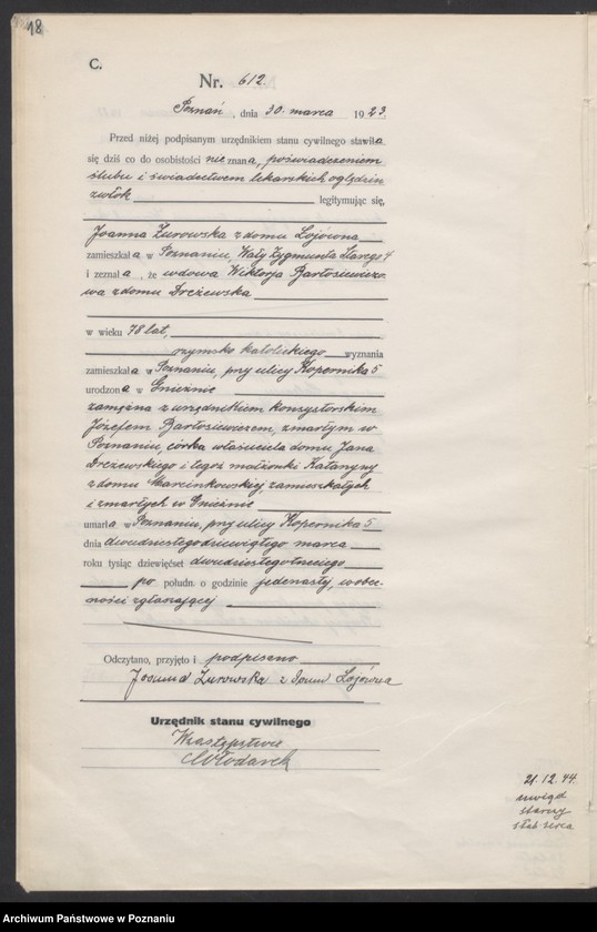 image.from.unit.number "Księga miejscowa zgonów tom II [Rejestr główny zgonów]"