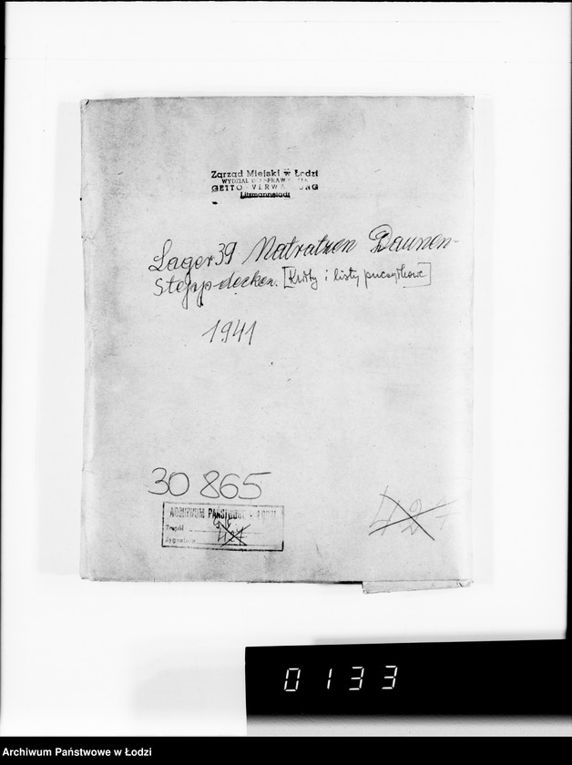 Obraz 3 z jednostki "Lager 39. Matratzen, Daunensteppdecken [Kwity i listy przesyłkowe]"