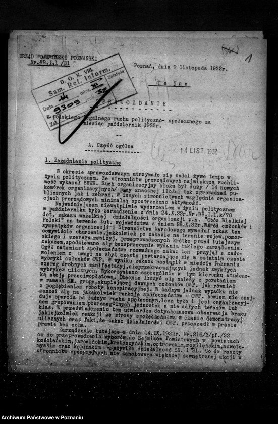 Obraz 5 z jednostki "Sprawozdania z polskiego legalnego ruchu polityczno-społecznego za miesiące październik, listopad, grudzień 1932 r."