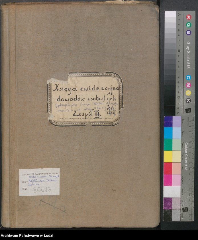 image.from.unit.number "Ewidencja dowodów osobistych wydanych przez Zarząd Miejski w Łodzi, zespół nr 3 [- nazwiska na litery Ch, H, I, J, L, Ł]"