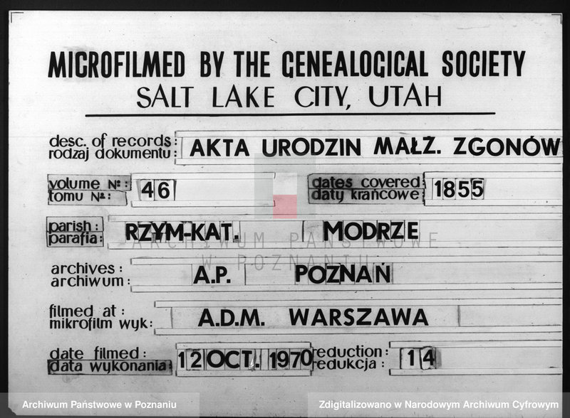 Obraz 1 z jednostki "Duplicatus baptisatorum, copulatorum, mortuorum"