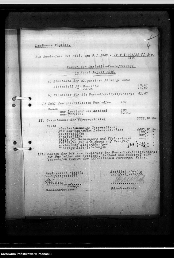 Obraz 9 z jednostki "Umsiedlerkreisfürsorge - Monat August"