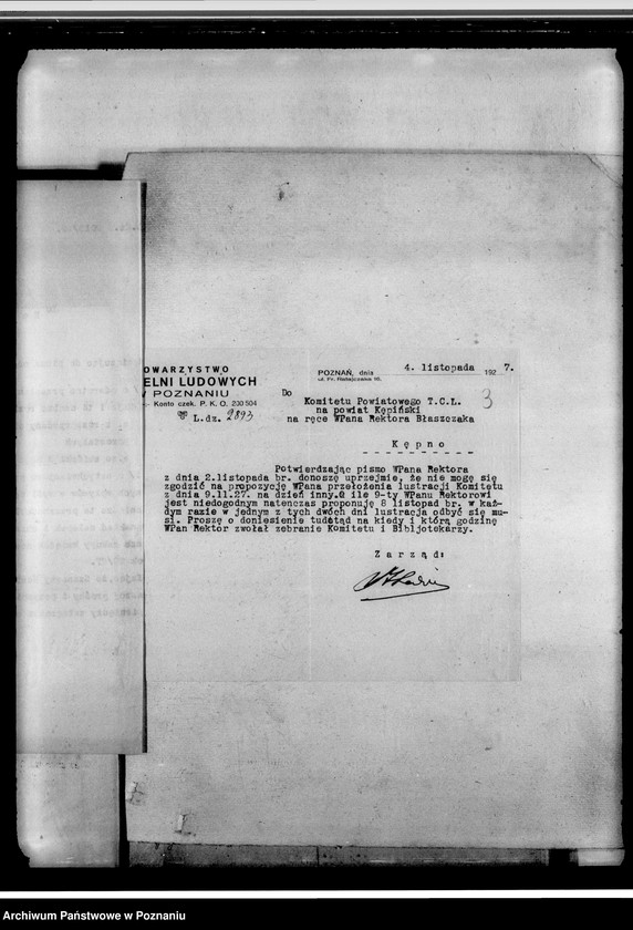 Obraz 7 z jednostki "Sprawozdania, okólniki, korespondencja"