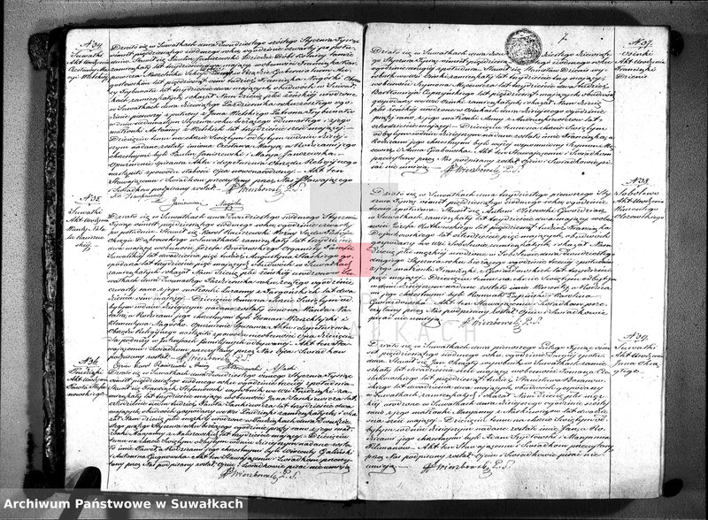 image.from.unit.number "Księga duplikat do zapisywania aktów urodzonych, zaślubionych i zmarłych parafii suwalskiej 1857 rok"