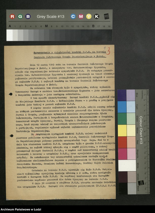 Obraz 2 z jednostki "Zarząd Centralny Państwowego Urzędu Repatriacyjnego; sprawozdania, protokoły, korespondencja [komórki PPR]"