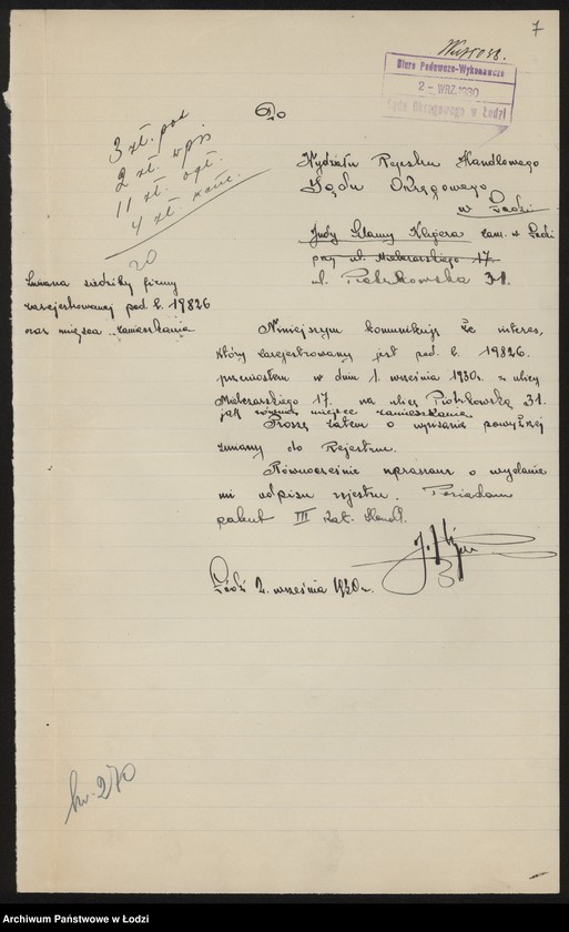 Obraz 9 z jednostki "Juda Szlama Kliger- drobna sprzedaż na raty towarów wełnianych i półwełnianych krajowych"