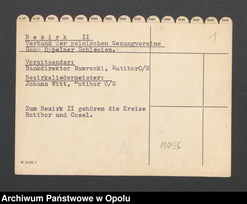 Obraz 3 z jednostki "Bezirk II Verband der polnischen Gesangvereine Gau Oppelner Schlesien"