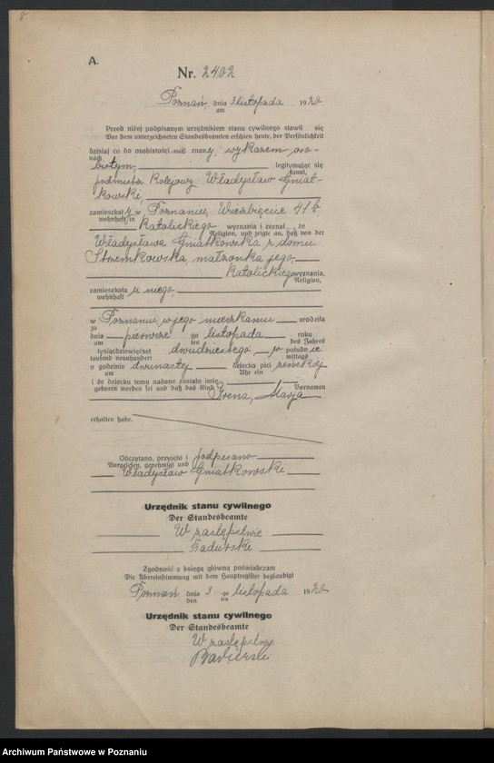 Obraz 10 z jednostki "Księga urodzeń odpis tom VII [Rejestr poboczny urodzeń]"