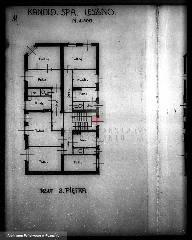 Obraz 15 z jednostki "Fabryka Cukierków "Kanold" S.A. w Lesznie, rysunki budowlane"