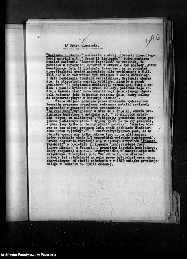Obraz 10 z jednostki "Sprawozdania sytuacyjne tygodniowe za czas od 2 listopada do 29 listopada 1928 r."