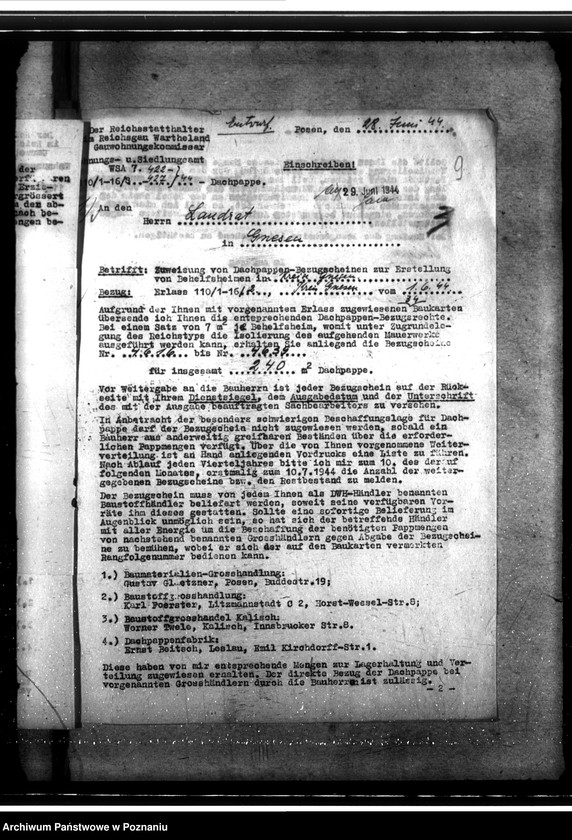 Obraz 13 z jednostki "Bau von Behelfsheimen im Kreise Gnesen (Gniezno)"