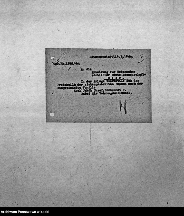 Obraz 6 z jednostki "[Korespondencja z Referatem Opiekuńczym, głównie w sprawach spadków po zmarłych]"