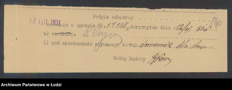 Obraz 18 z jednostki "Mendel Wolf Piotrkowski- wyrób i sprzedaż trykotaży"