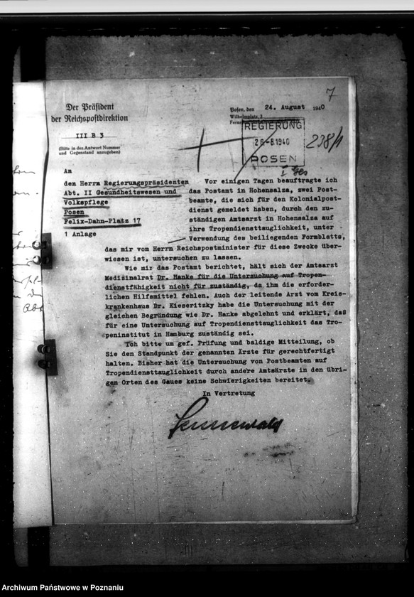Obraz 11 z jednostki "Tropendiensttauglichkeit. Erholungsfürsorge für Volksdeutsche. Untersuchung der Leistungspolen durch die Gesundheitsämter. Tauglichteitsuntersuchung für das Lehramt."