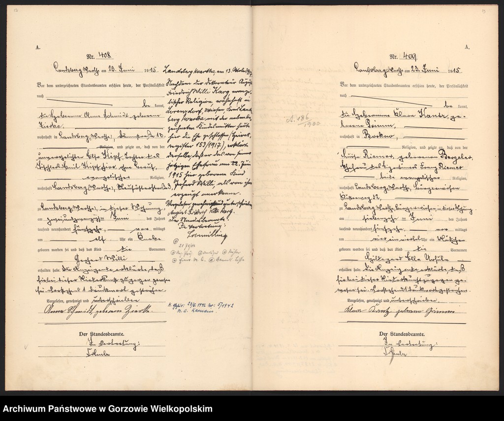 Obraz 9 z jednostki "Geburts Register, t. 1 nr 397-740"