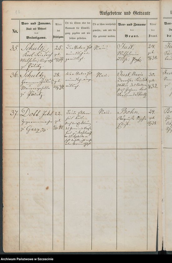 image.from.unit.number "Trauregister. Pöelitz (Police, szcz.)."