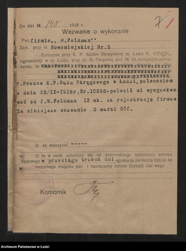 Obraz 9 z jednostki "Mendel Feldman - sprzedaż skór"