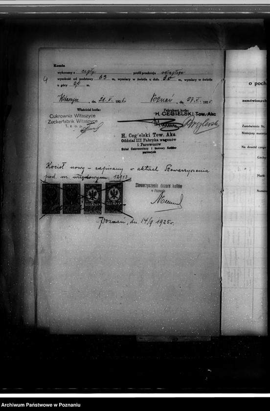 Obraz 8 z jednostki "Cukrownia Witaszyce pow. jarociński nr woj. kotła 5860"