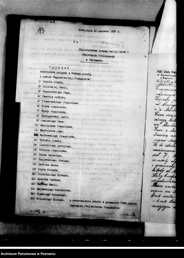 Obraz 16 z jednostki "Szkoła Powszechna w Nowem, powiat wągrowiecki"