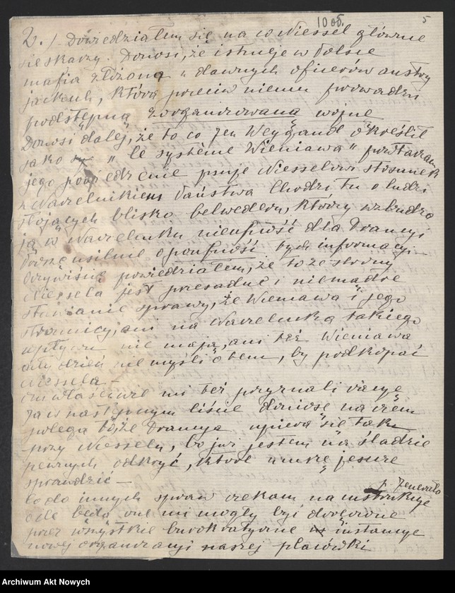 image.from.unit.number "Działalność Władysława Sikorskiego jako szefa Sztabu Generalnego WP. Sprawa uposażeń oficerów. Współpraca z francuskim dowództwem wojskowym. Stosunki dyplomatyczne między Polską a Rosją Radziecką. Raport, korespondencja."