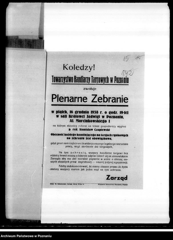 Obraz 19 z jednostki "Ulotki Stronnictwa Narodowego- przed wyborami samorządowymi miasta Poznania"