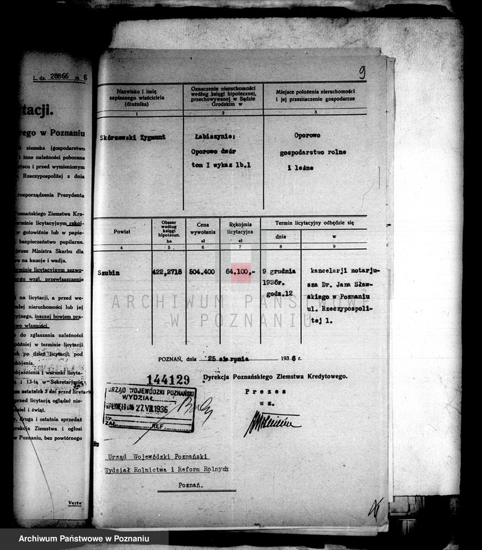 Obraz 12 z jednostki "Uregulowanie prawa własności rozparcelowanych gruntów z majątków Załachowo-Smęrzyn-Oporowo powiatu szubińskiego"