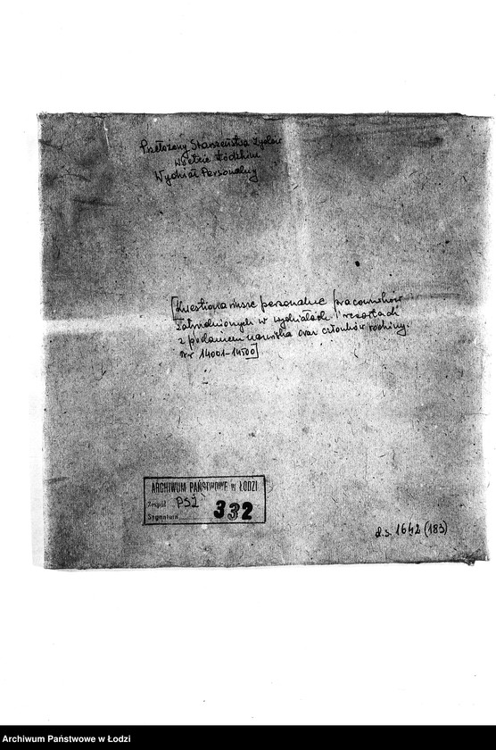 Obraz 3 z jednostki "[Kwestionariusze personalne pracowników zatrudnionych w wydziałach i resortach z podaniem nazwiska, miejsca pracy oraz członków rodziny]"