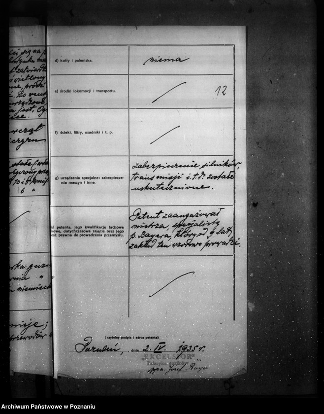 Obraz 16 z jednostki "Zatwierdzenie zakładu przemysłowego fabryki guzików Firmy "Excelsior" Ewy Bielickiej w Poznaniu"