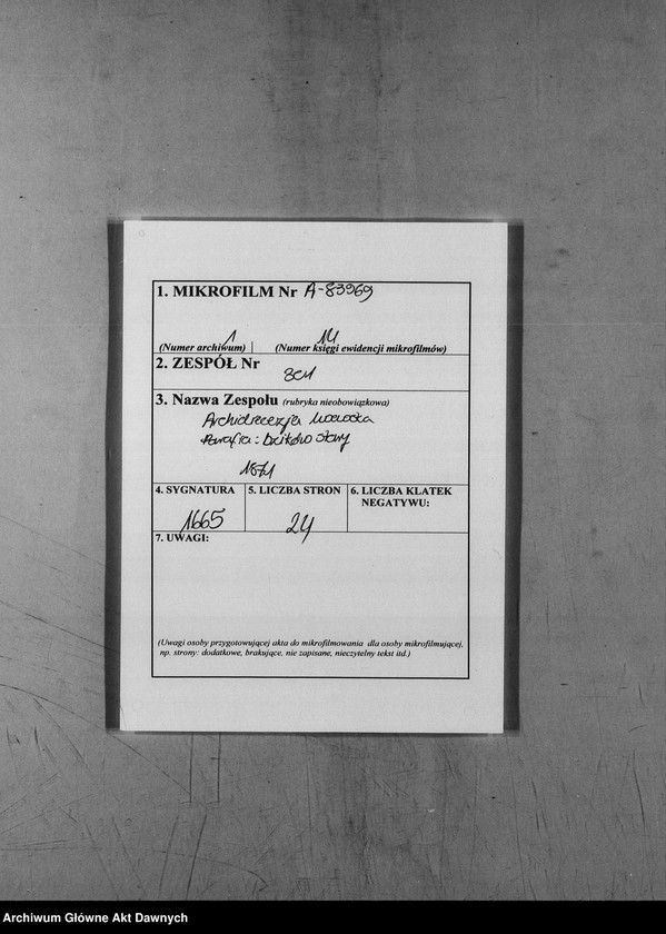 image.from.unit.number "Parafia: Dzików Stary. Dekanat: Lubaczów. Akta metrykalne urodzeń, ślubów i zgonów dla całej parafii."