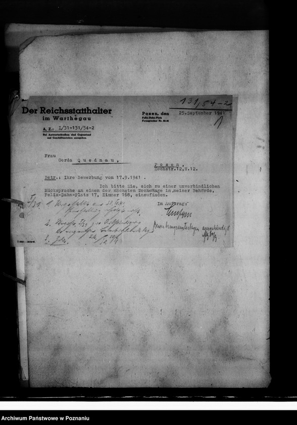 Obraz 5 z jednostki "Bewerbungen um Anstellung"